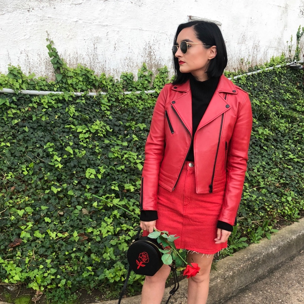 rag & bone Red Leather Jacket - Picture 6 of 6
